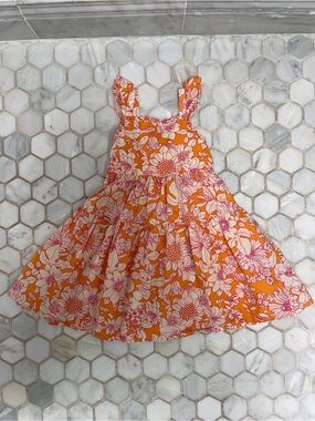 Jcrew Crewcuts - Cotton Orange Floral Maxi Sundress Toddler - 2T